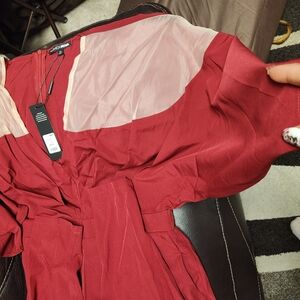 Red and Nude Jumpsuit